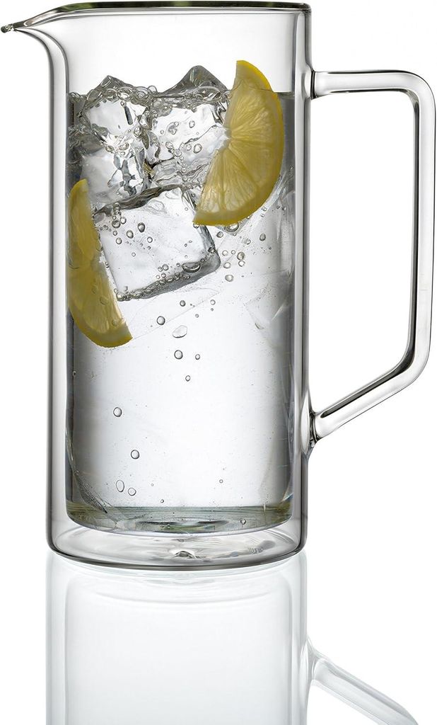 Schott Zwiesel Krug 1L, Doppelwandiges Glas für heiße und kalte Getränke, Isolierkrug, Hochwertiges Glas, Schott Zwiesel Design