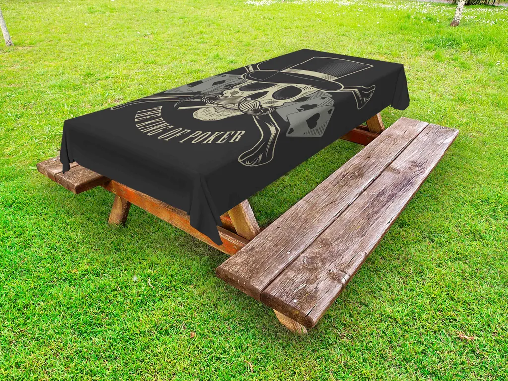 Tovaglia Antimacchia Poker ABAKUHAUS 145x305 cm - Grigio Scuro