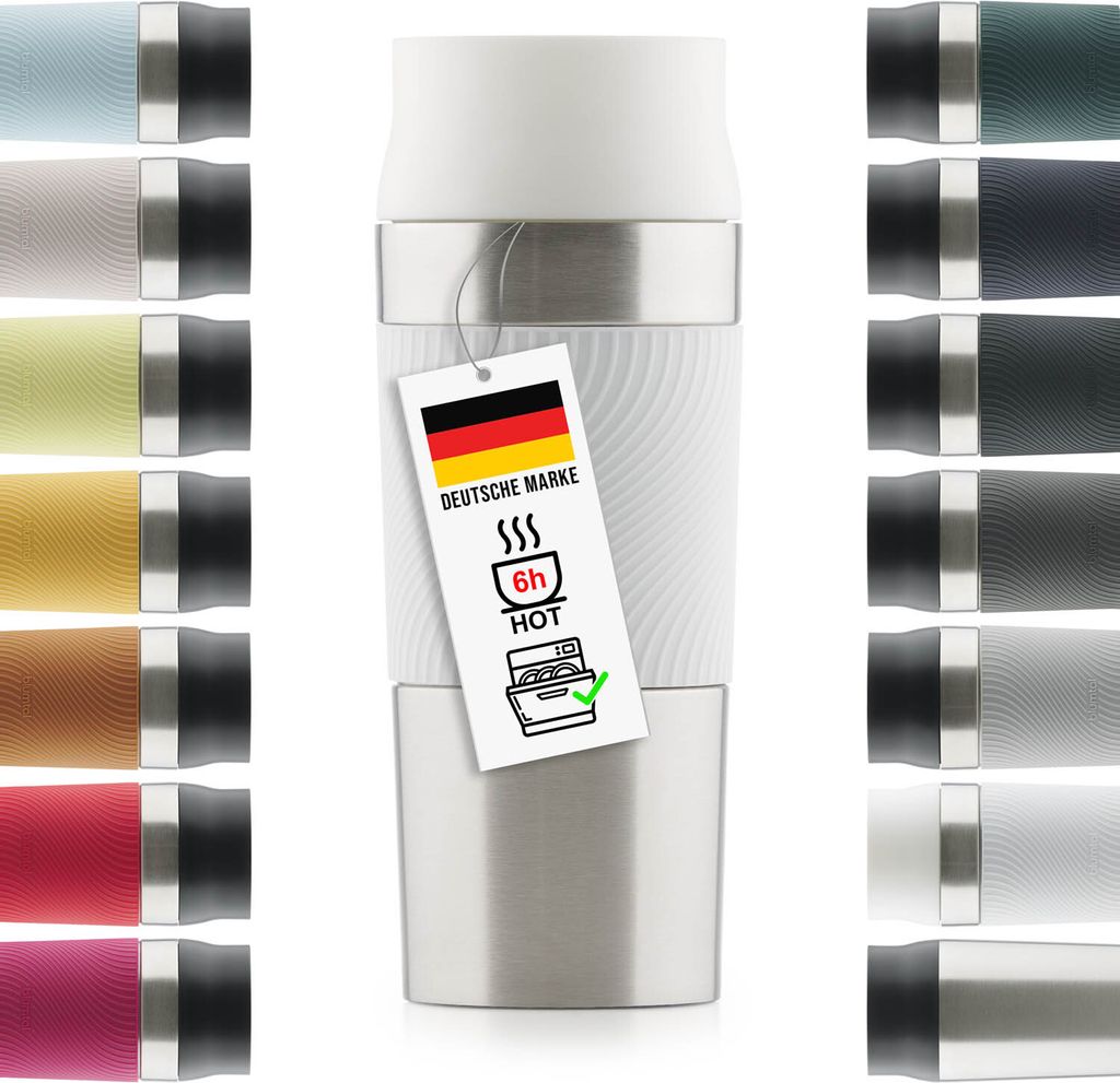 Blumtal Thermobecher Classic aus Edelstahl 500ml - auslaufsicher Kaffeebecher to go, Isolierbecher hält 6h heiß/ 12h kalt, 360° Trinköffnung, E...