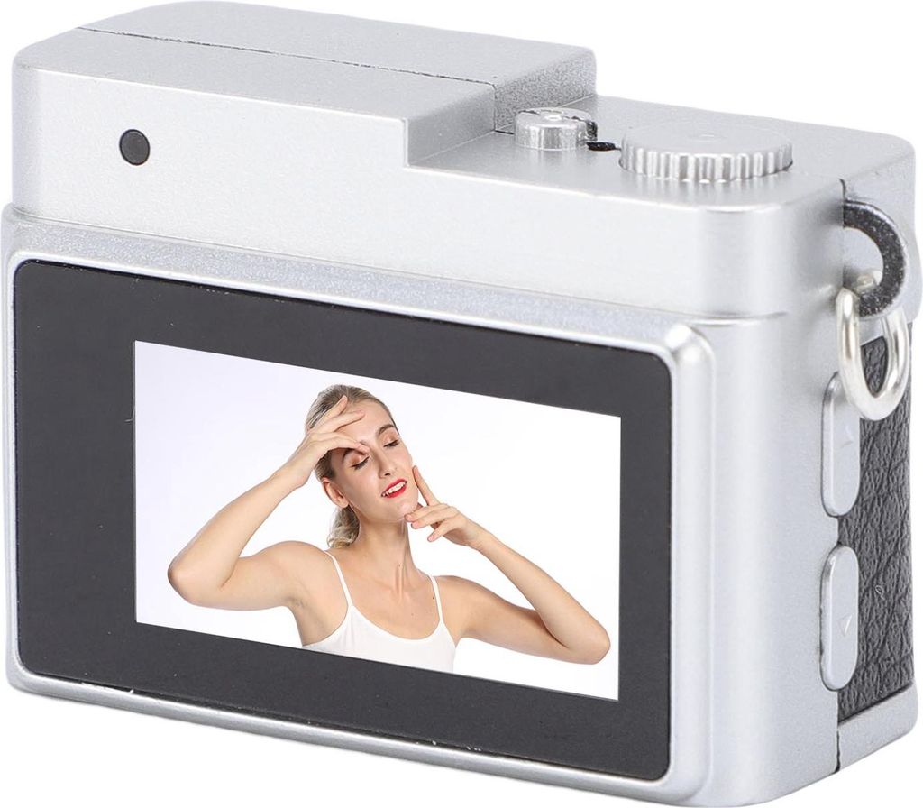 Kleine Schlüsselanhänger-Kamera 1080P 2MP 0,96-Zoll-Farbbildschirm 32 GB Speicherkarte Retro-Digitalkamera mit 4 Filtern und LED-Blitz