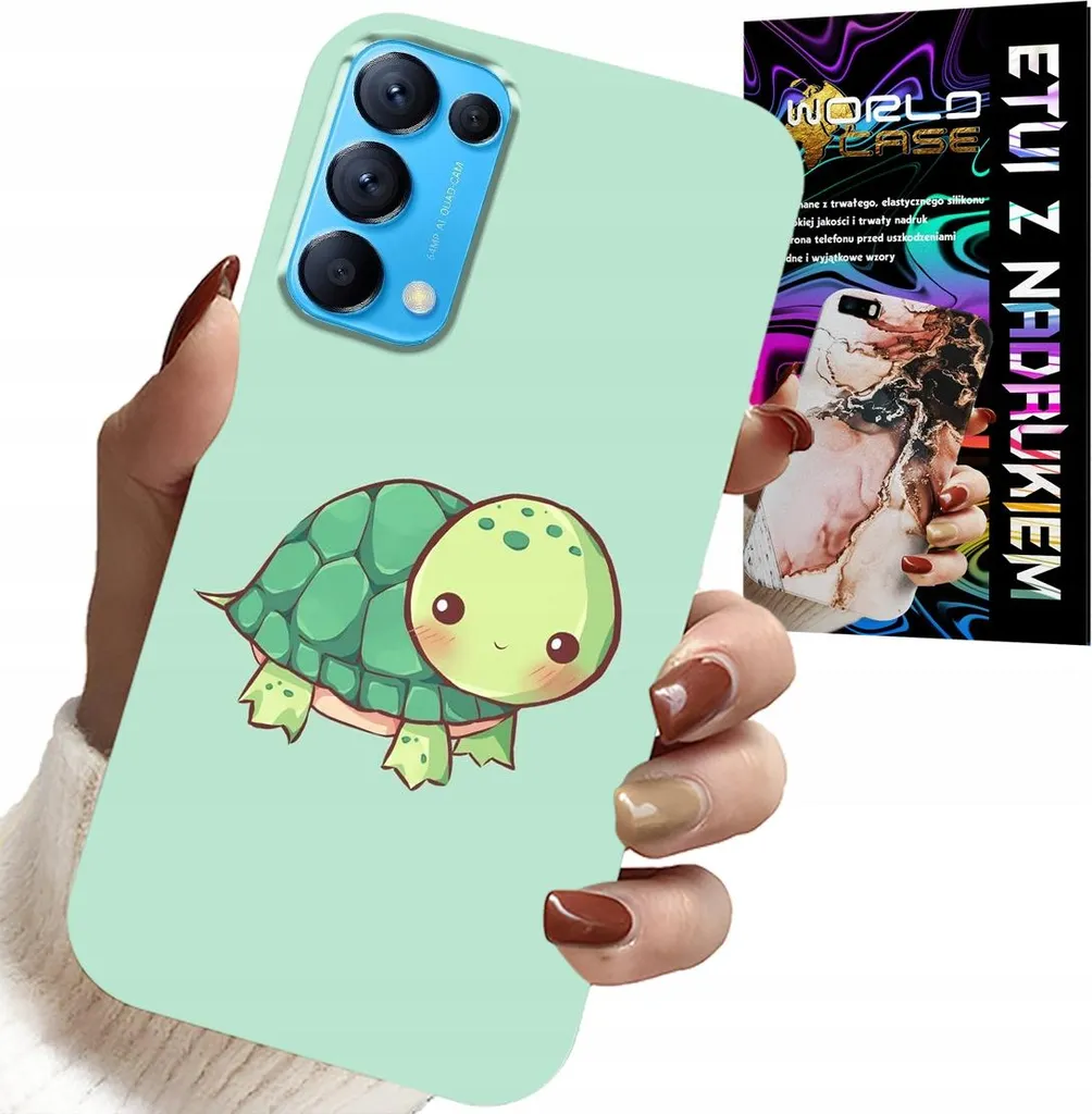 Custodia per Oppo Find X3 Lite - Modelli di tartaruga per bambini + vetro