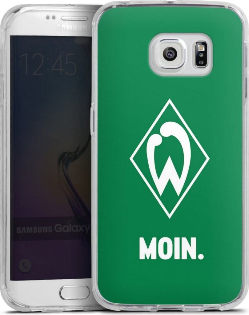 DeinDesign Handyhülle für Samsung Galaxy S6 Edge Silikon Hülle Case Smartphone Schutzhülle Moin Offizielles Lizenzprodukt SV Werder Bremen