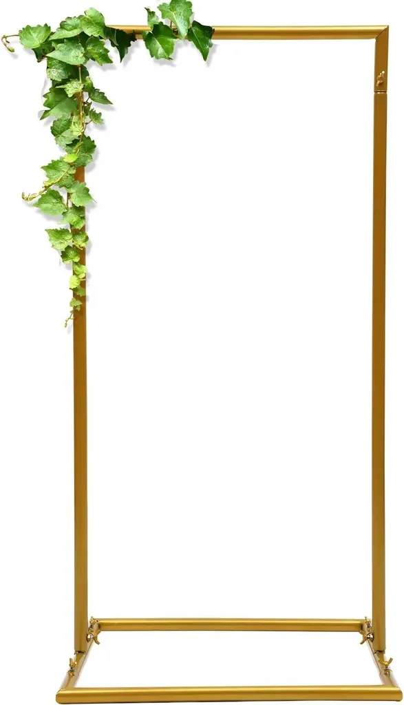 Arche pour cérémonie laïque dorée support métal pour fleurs et ballons