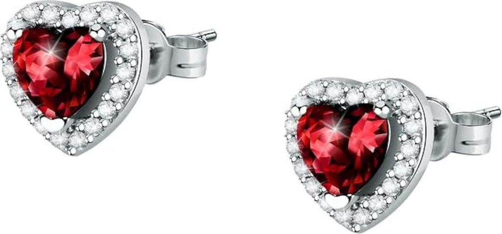 Silver stud earrings Hearts Tesori SAIW135