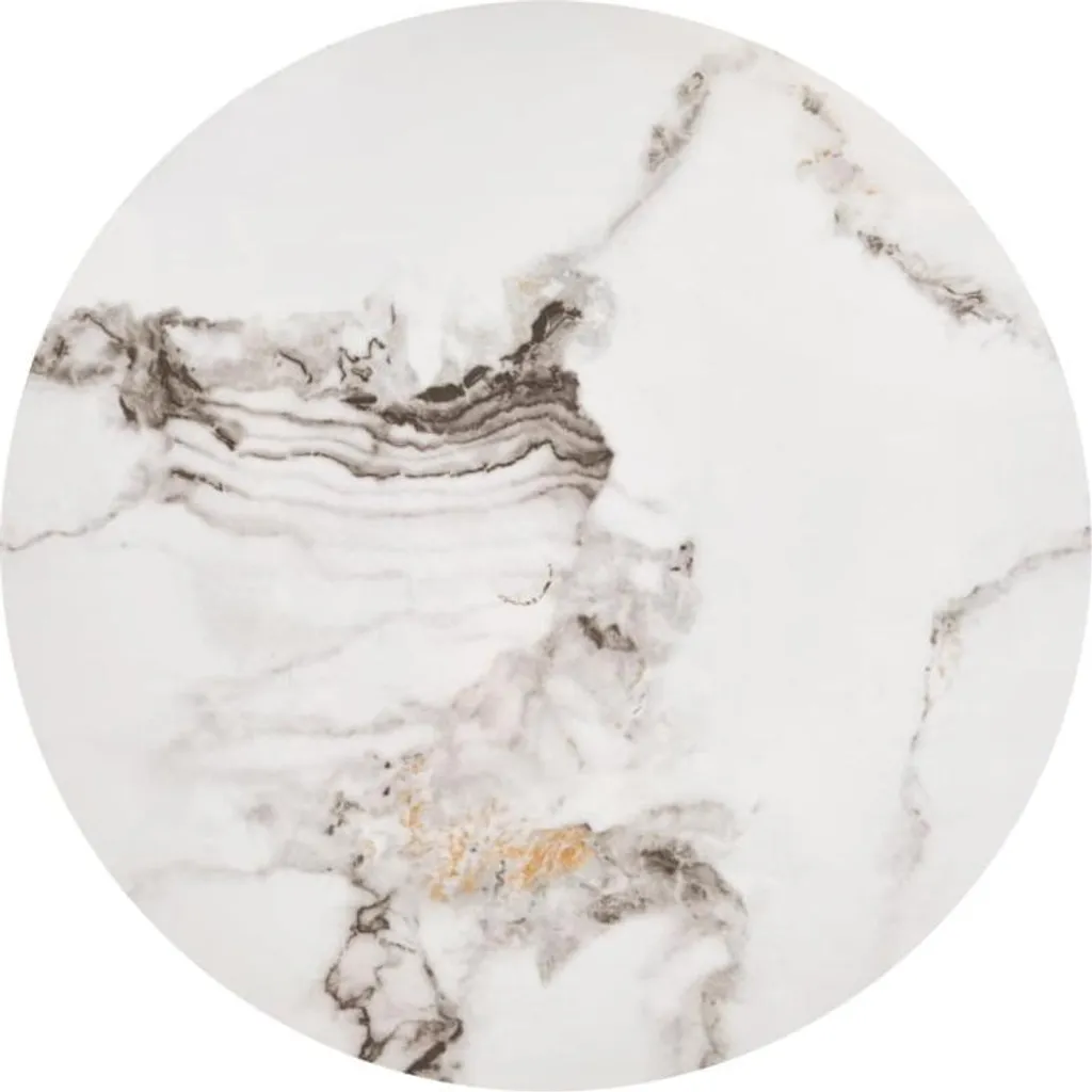 Ensemble de 3 tables GILDA gigognes effet marbre blanc et noir chic