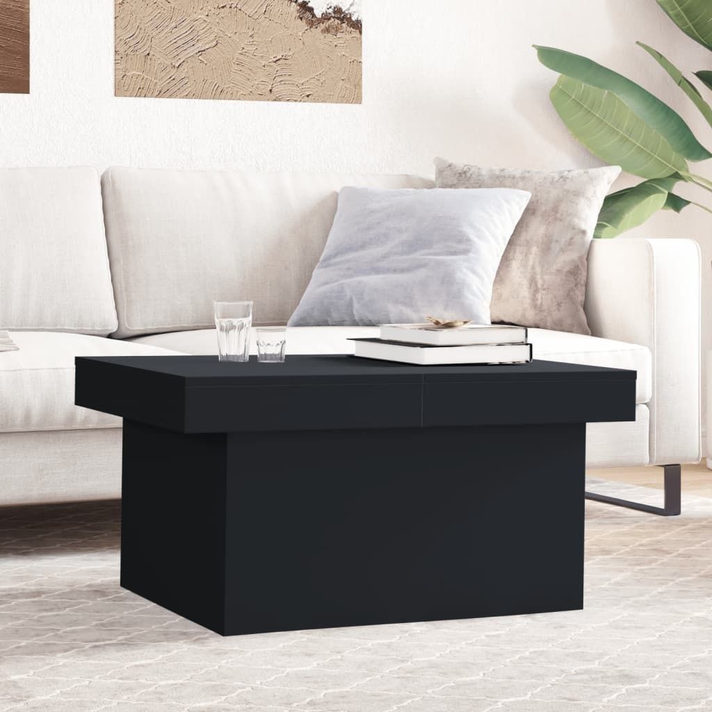 Maison Exclusive - Couchtisch Schwarz 80x55x40 cm Holzwerkstoff