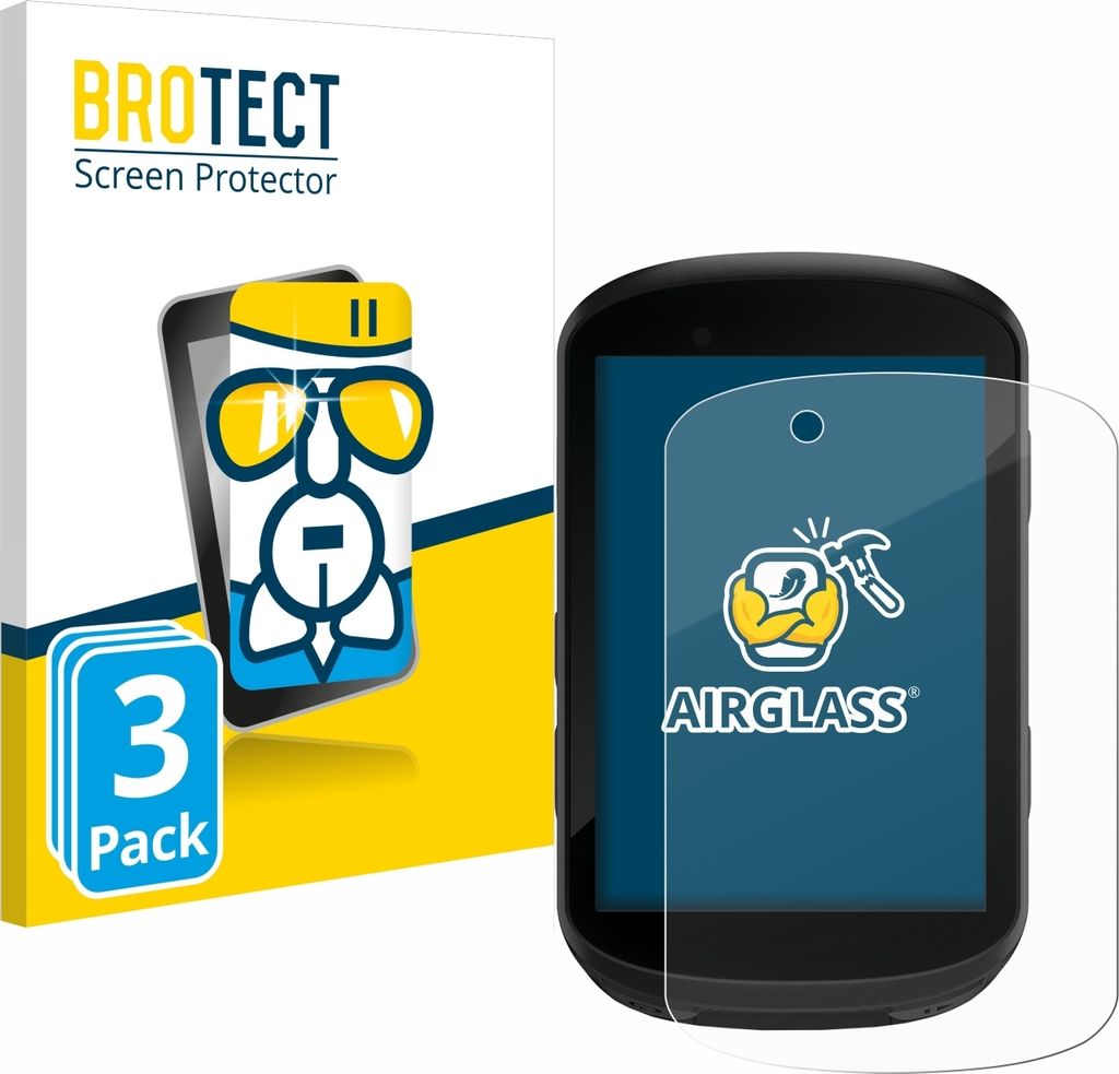 3x BROTECT Schutzglas für Garmin Edge 530 / Edge 830 Schutzfolie Panzer Folie Glas Display Schutz klar