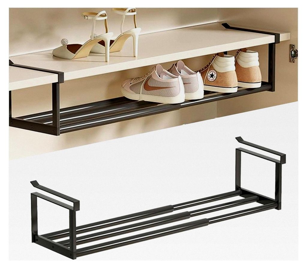 Hängendes Schuhregal Organizer, ausziehbar 40–70 cm, geeignet für Schuhschrank, Küche oder Kleideraufbewahrung zur Erweiterung des Stauraums