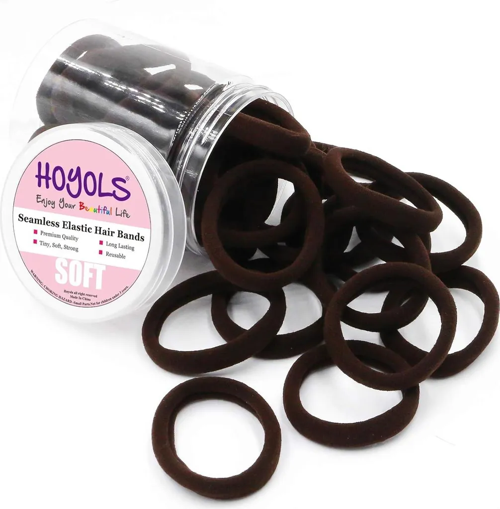 Élastiques cheveux sans métal lot de 50 nylon souple spécial cheveux épais