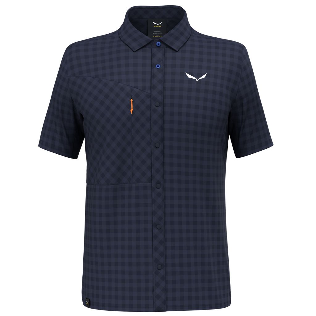 Puez Dry Herren S/S Shirt - Salewa, Farbe:3960 navy blazer, Größe:46/S