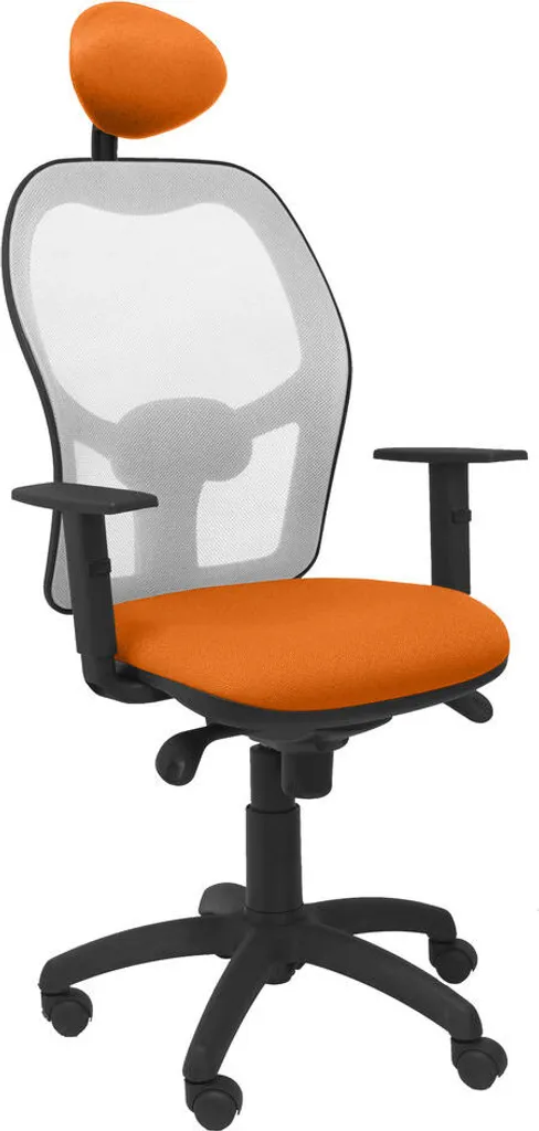 Siège de bureau confortable Jorquera gris et orange spécial SEO