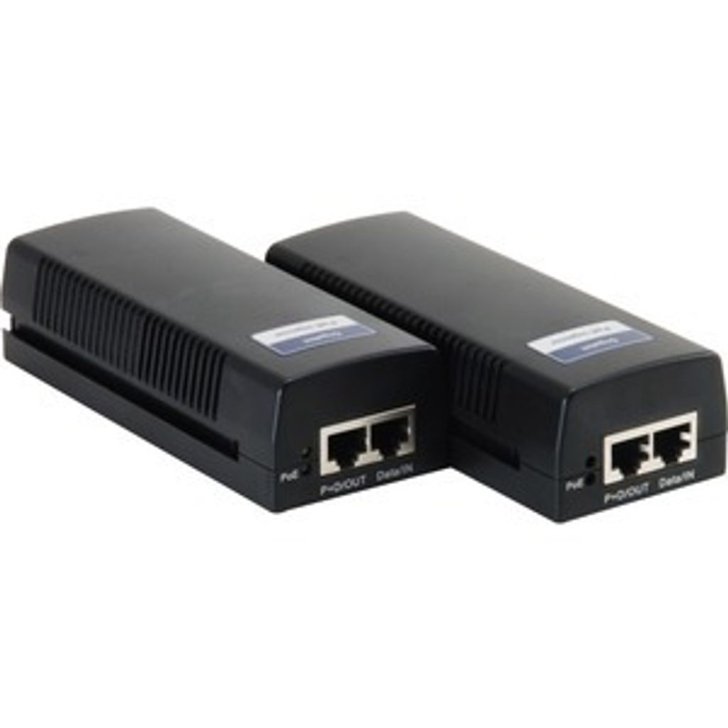 LevelOne Gigabit PoE Injektor, Gigabit Ethernet, 10,100,1000 Mbit/s, Schwarz, PoE, Leistung, RoHS, CE/FCC, 52 V