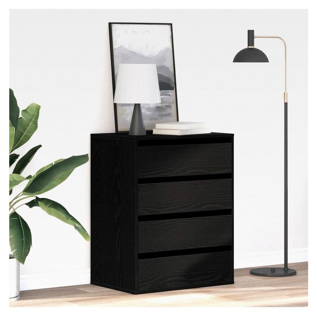 Kommode aus schwarzer Eiche, 60 x 41 x 76 cm, Holzwerkstoff