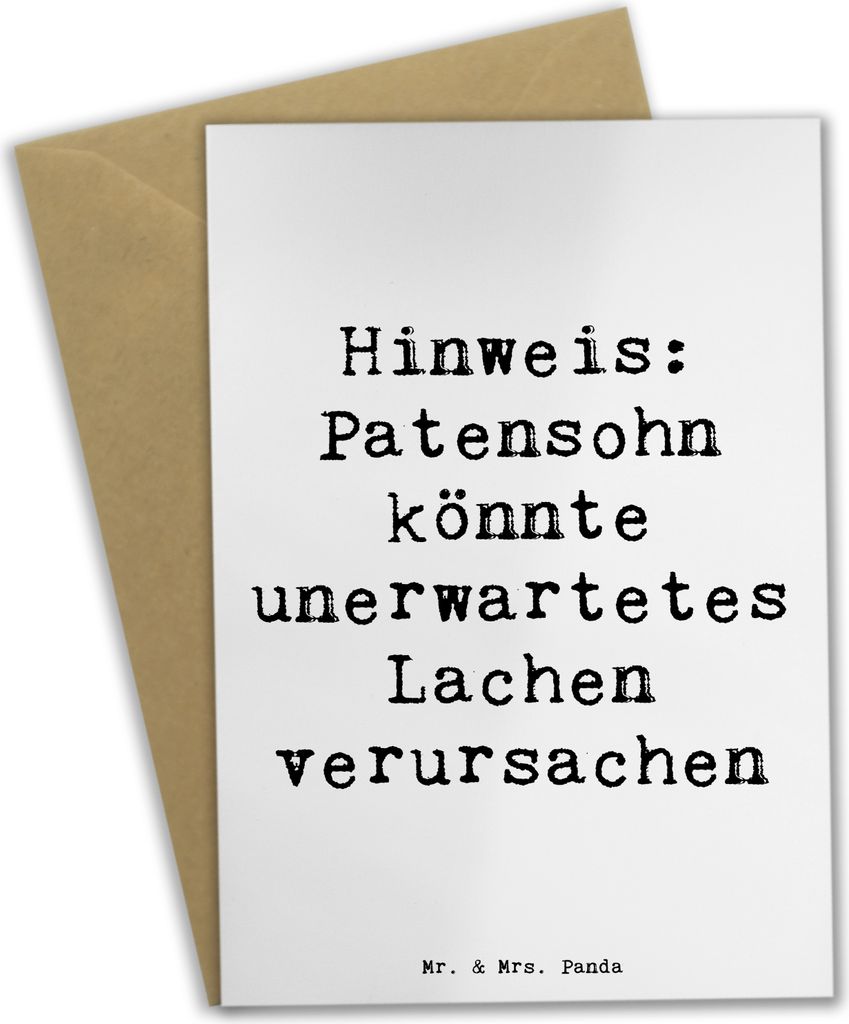 Mr. & Mrs. Panda Klappkarte Spruch Unerwartetes Lachen Produktbild 