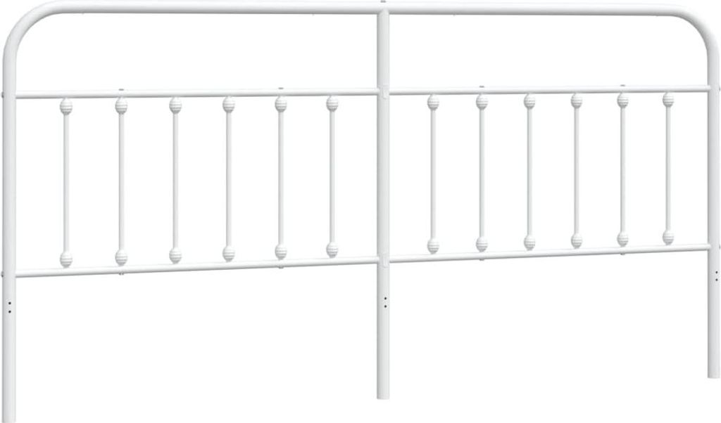 vidaXL Ersatz-Kopfteil Metall Weiß 200 cm