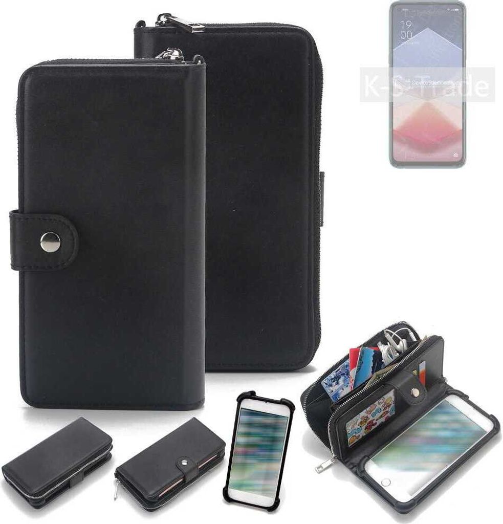 K-S-Trade 2in1 Handyhülle Schutzhülle kompatibel mit Oppo K10 Vitality Edition & Portemonnee Cover Handy Hülle Case Etui Geldbörse Wallet