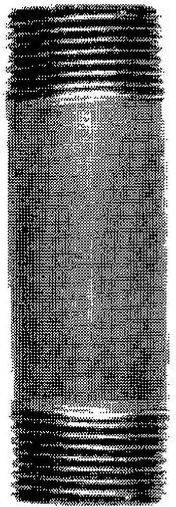 Rohrdoppelnippel Nr. 23 schwarz, 1 1/4 60mm