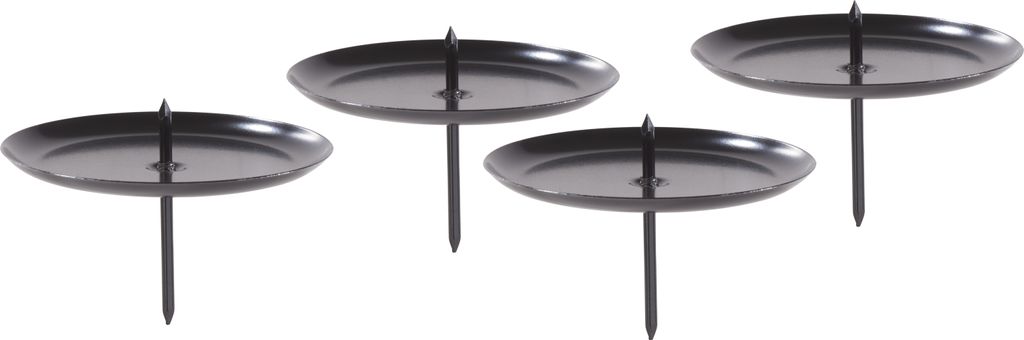 Kerzenhalter "Classic" mit Stecker Schwarz Produktbild 