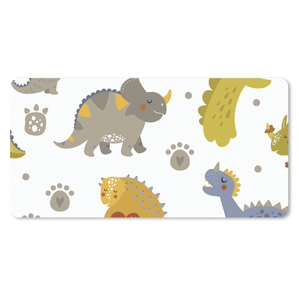 MuchoWow Schreibtischunterlage Dinosaurier - Kinder - Design - Jungen - Mädchen - Kinder 80x40 cm - XXL Mauspad - Gaming Mauspad
