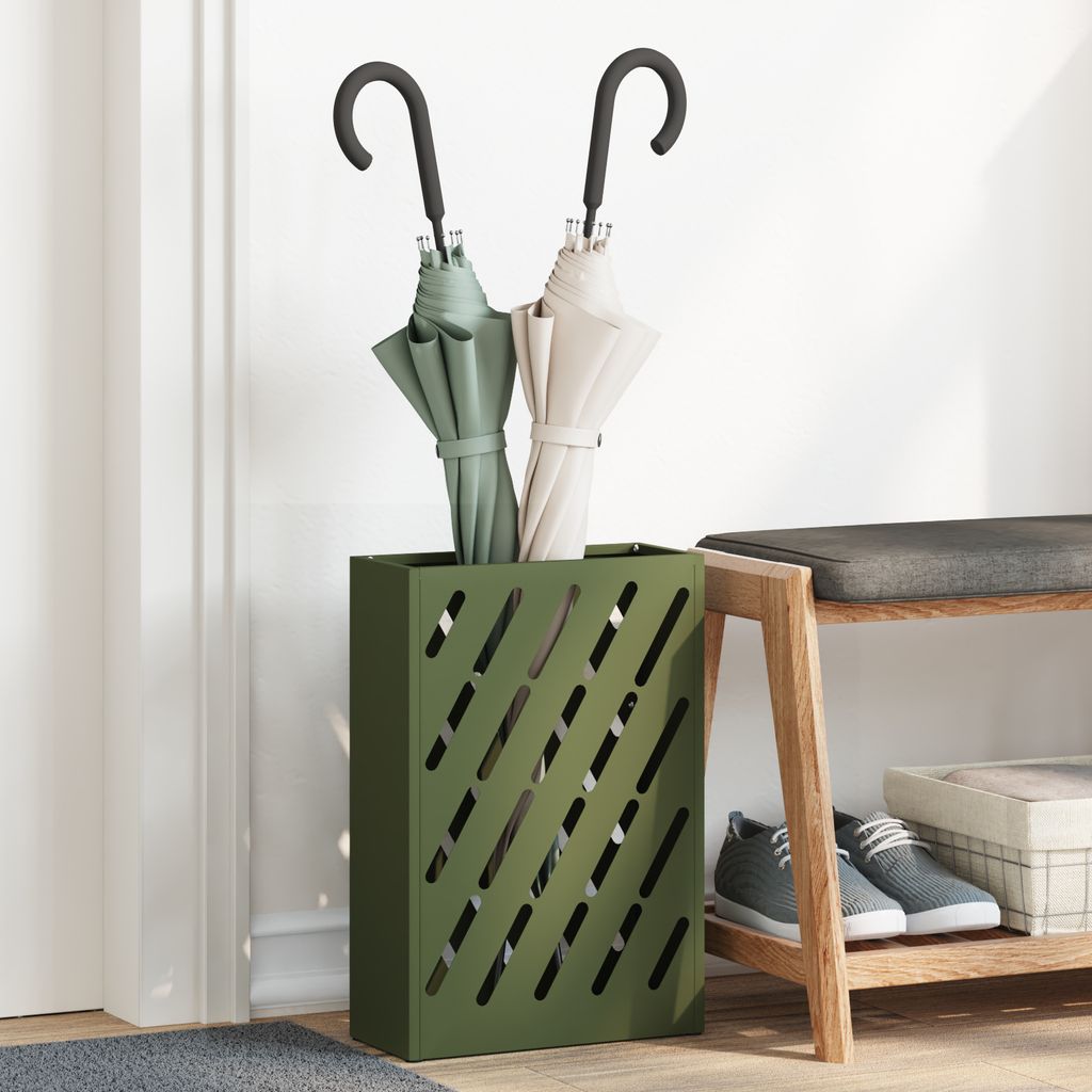 Regenschirmständer Olivgrün Metall Standard Regenschirmständer, Schirmständer DesignMöbel Neu