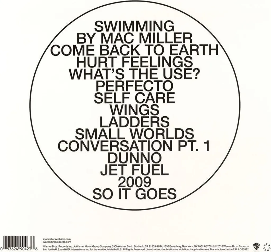 Disque Vinyle Mac Miller Swimming LP - Édition Double Vinyle 12 Pouces - 2