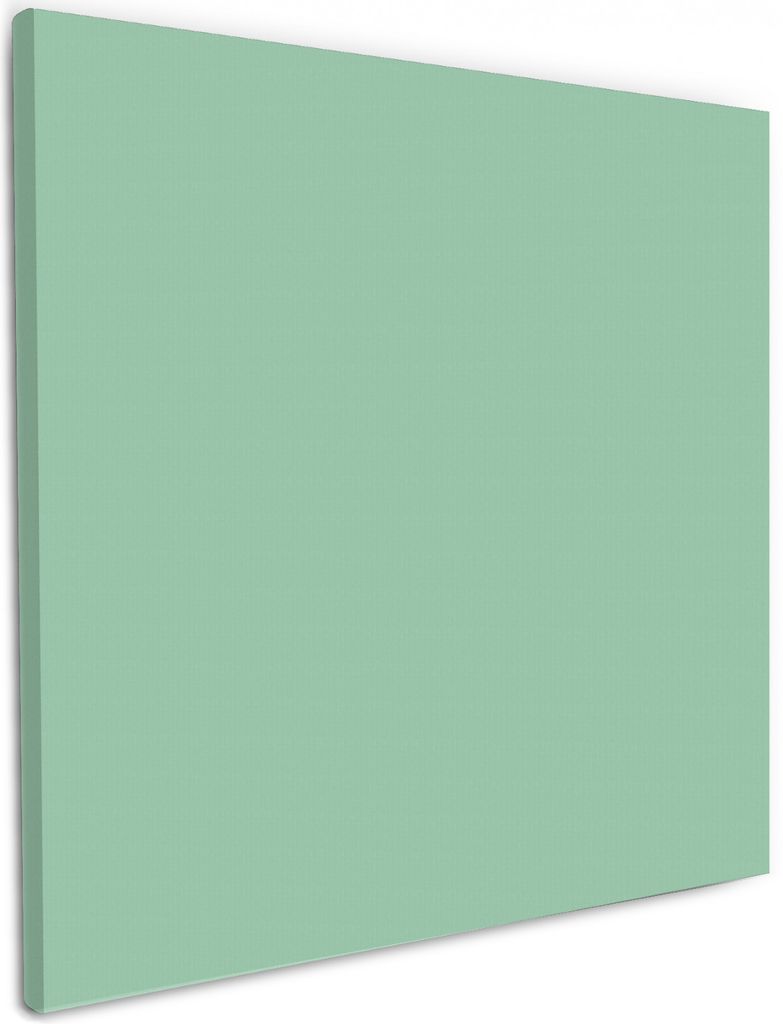 Wallario Premium Leinwandbild Pastellgrün in Größe 50 x 50 cm