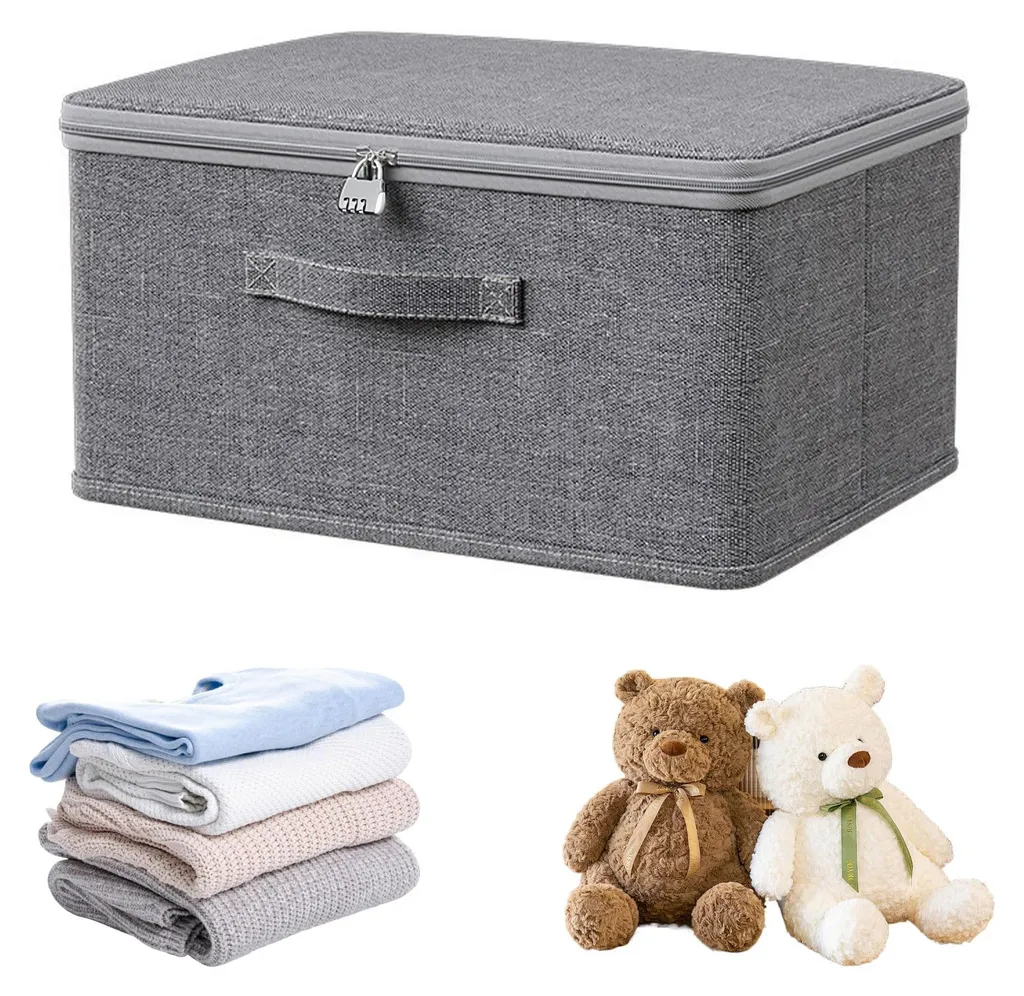 Caisse de rangement sécurisée pour chambre avec couvercle et code secret