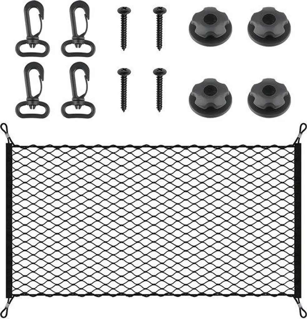 Filet pour voiture en nylon 100 x 60 cm pour sécuriser les bagages et courses