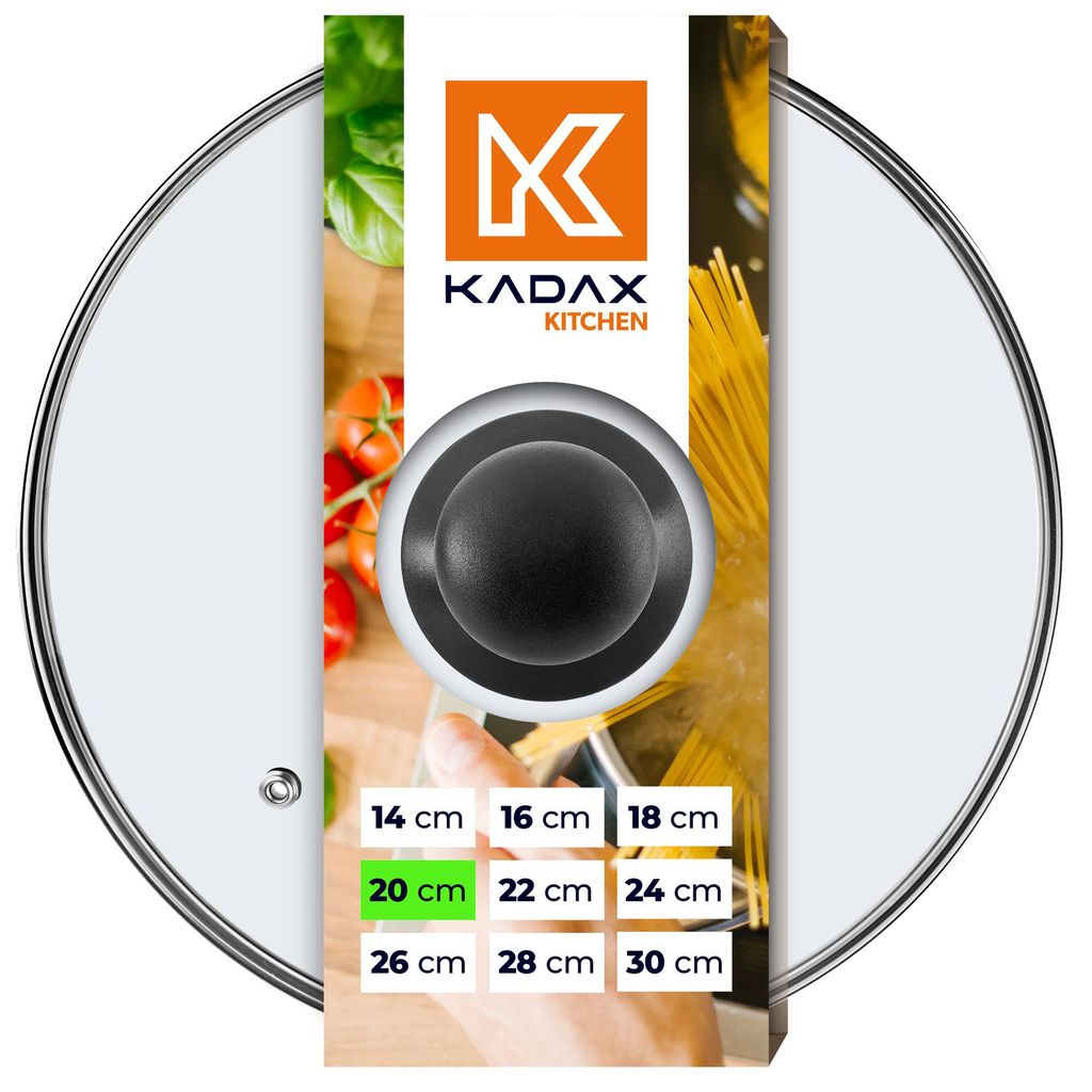 KADAX Glasdeckel, hitzebeständiger, mit Griff aus Produktbild 