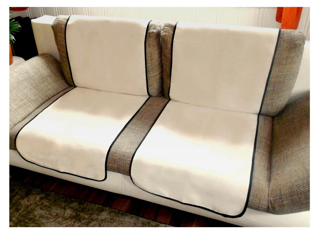 Sofaläufer Sesselschoner Überwurf 47 x 170 beige