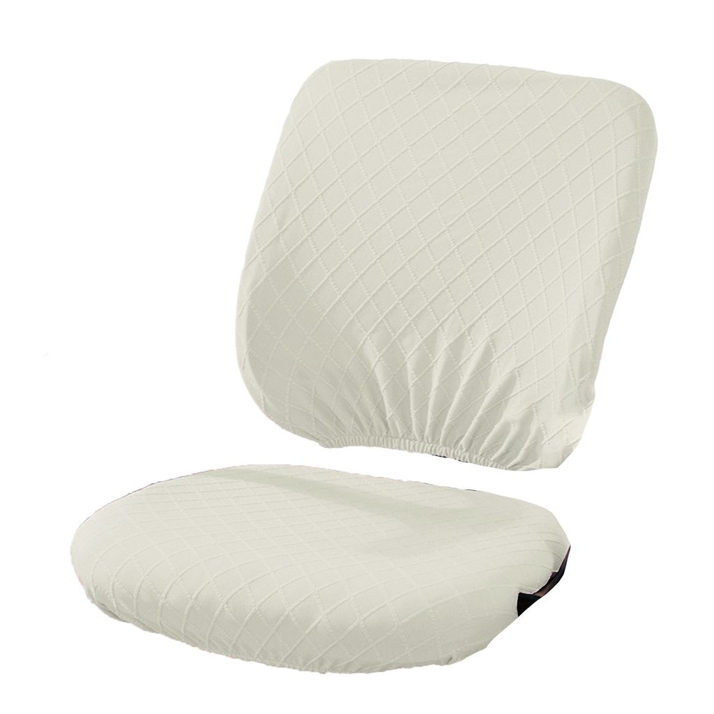1 Set Stuhlabdeckung Einfacher Stil Anti-Slip Langlebiger weich elastischer universelles staubdichtes Design Office Computer Sessel-Weiß