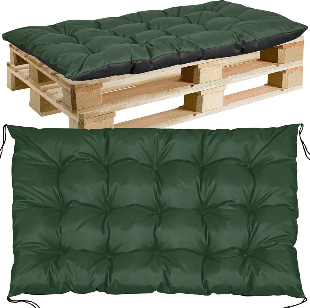 Coussin d'assise palette 120x80 cm déperlant et résistant haute densité