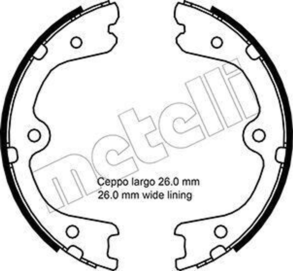 METELLI 53-0298 Handbremsbeläge passend für MERCEDES-BENZ X-Klasse Pickup (470) Handbremse 190,0mm