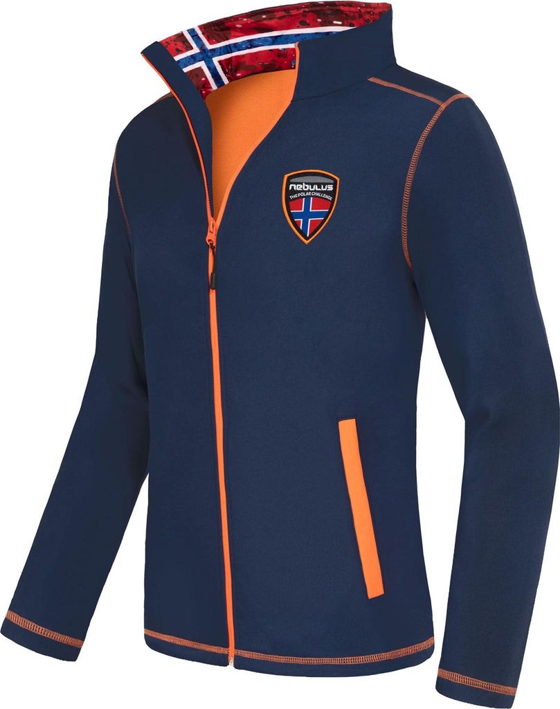 Nebulus Softshelljacke MARQUES Herren, warme Outdoorjacke, praktische & vielseitige Übergangs-Jacke, P5546 - Herren, navy-orange, M