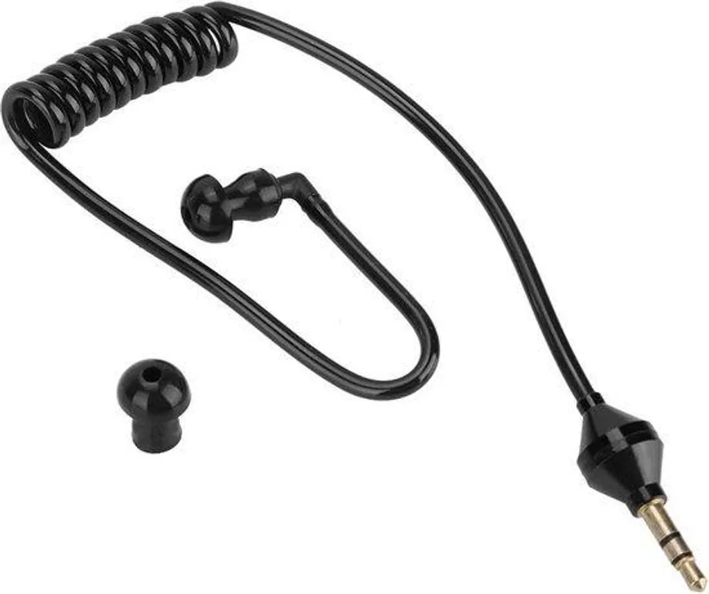 Écouteur mono stéréo anti-rayonnement filaire avec tube acoustique noir