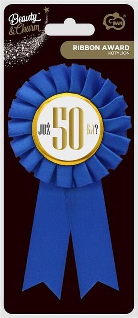 Kotylion „Schon 50?“ – blau – Godan