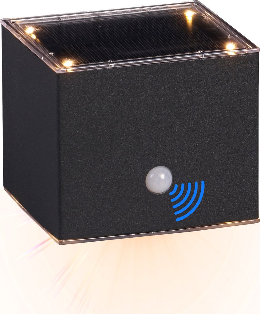 Northpoint LED Solar Wandleuchte mit Bewegungsmelder Up & Produktbild 