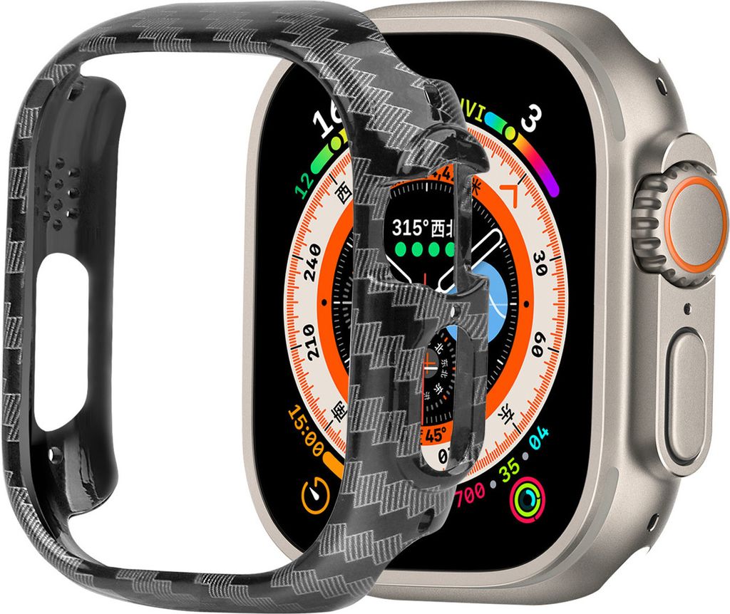 Strap-it Apple Watch Ultra Hard Case 49mm (Carbon Fibre)