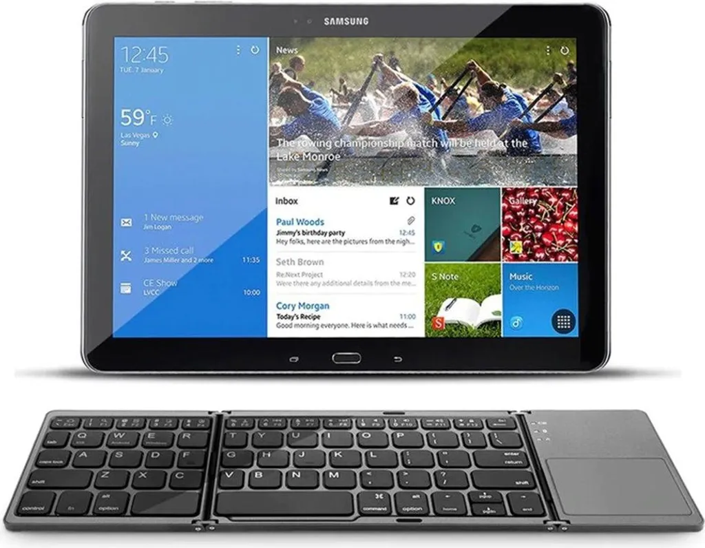 Clavier sans fil pliable portable et universel avec connexion Bluetooth