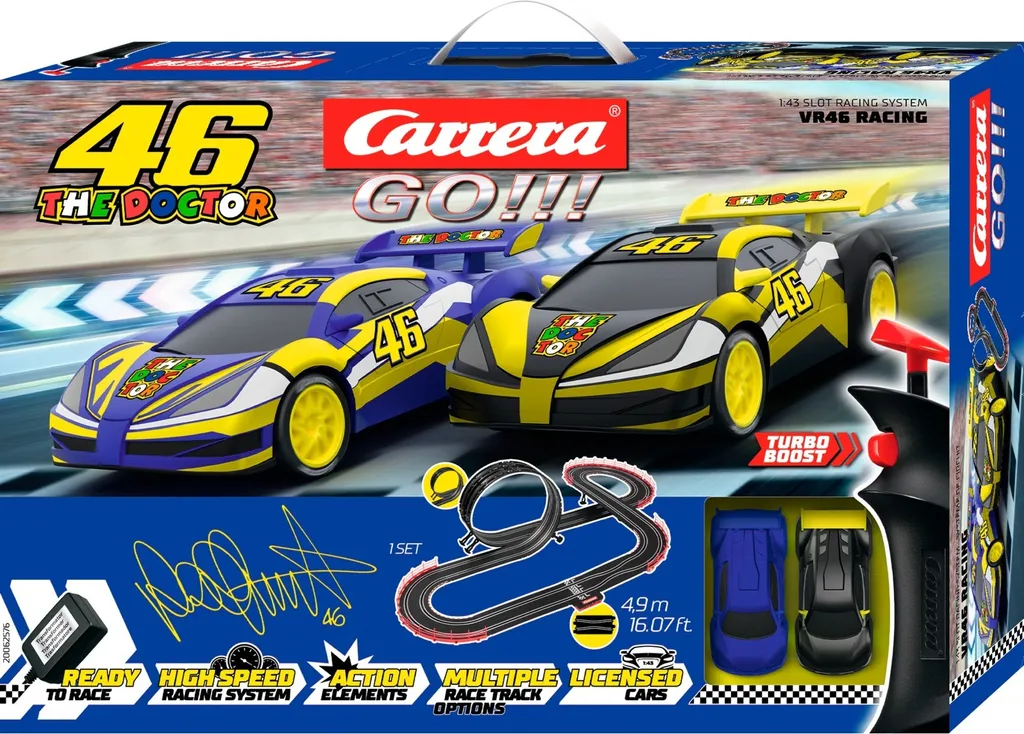 Carrera VR46 Ultimate Racing 1:43 - Circuit Stable et Facile à Monter