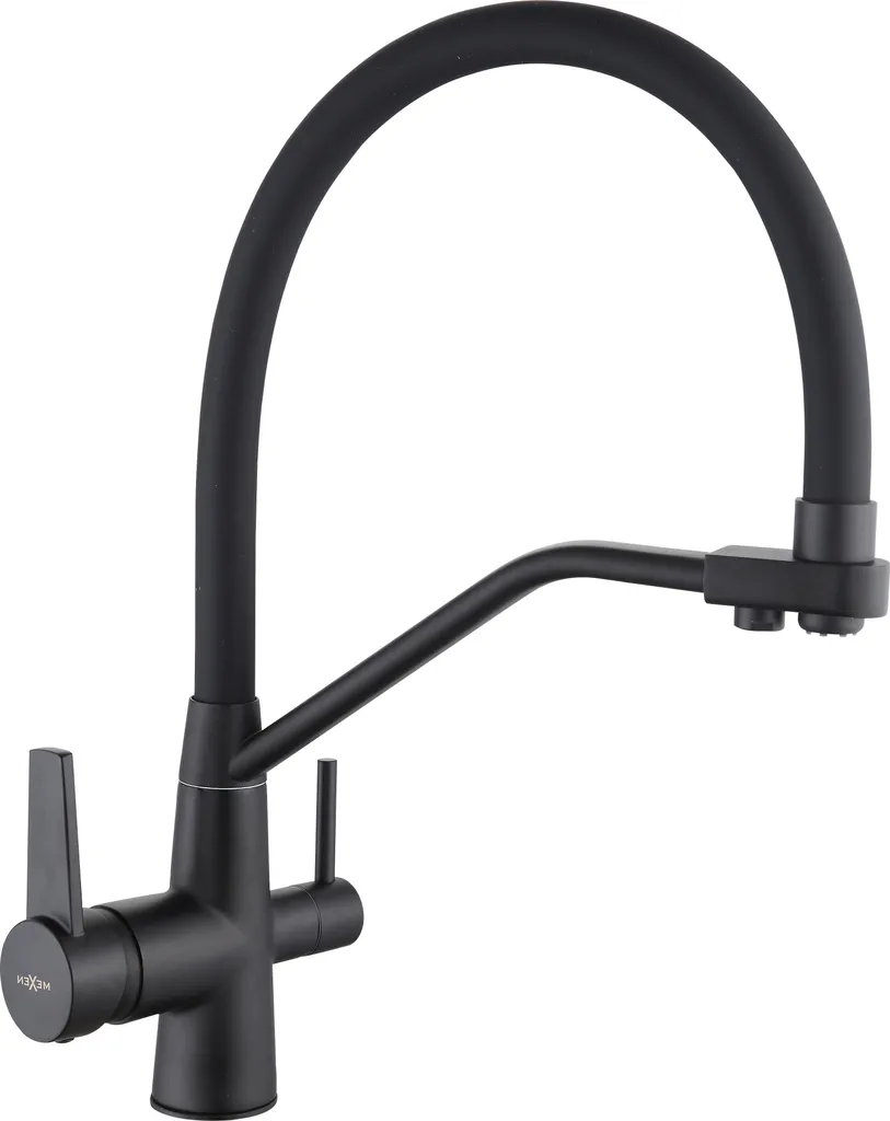 Mexen Duo Rubinetto Cucina Nero 671701-70 | Miscelatore con Filtro Acqua