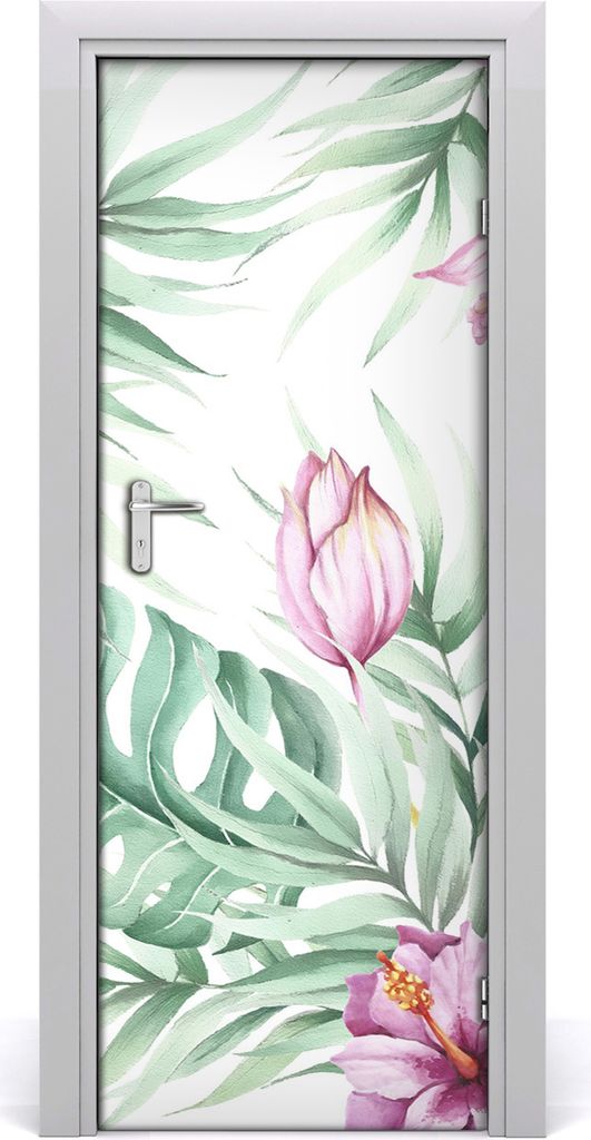 Tulup Türaufkleber 75x205 cm Dekorative Aufkleber Selbstklebend Wasserdichte Tapete Abnehmbar Schlafzimmer Wohnzimmer Wohnkultur - Modell Hawaii