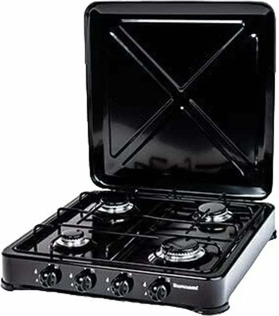 Table de cuisson gaz Ravanson K-04TB noire 4 feux : cuisinez sans limite