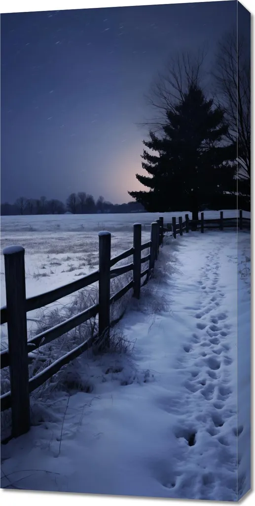 Image Paysage Hivernal 50x100 cm pour Ambiance Cosy et Design Intérieur