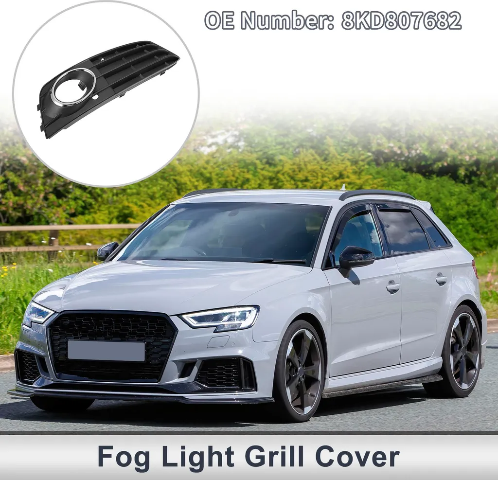Grille antibrouillard Audi A4 2009-2011 en plastique ABS antichoc noir