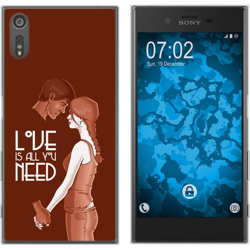 PhoneNatic Case kompatibel mit Sony Xperia XZs Silikon-Hülle in Love Beziehung M3