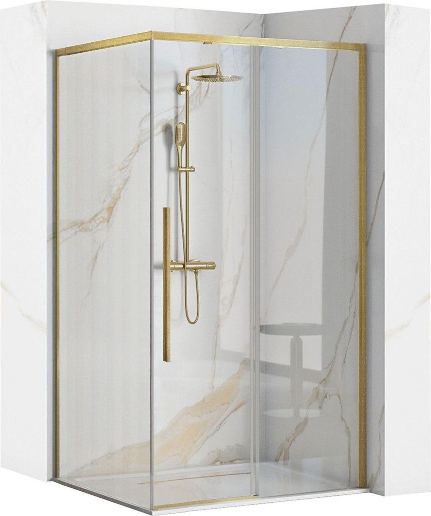 Cabina Doccia Rea Solar Brush Gold 90X90 Immagine del prodotto 