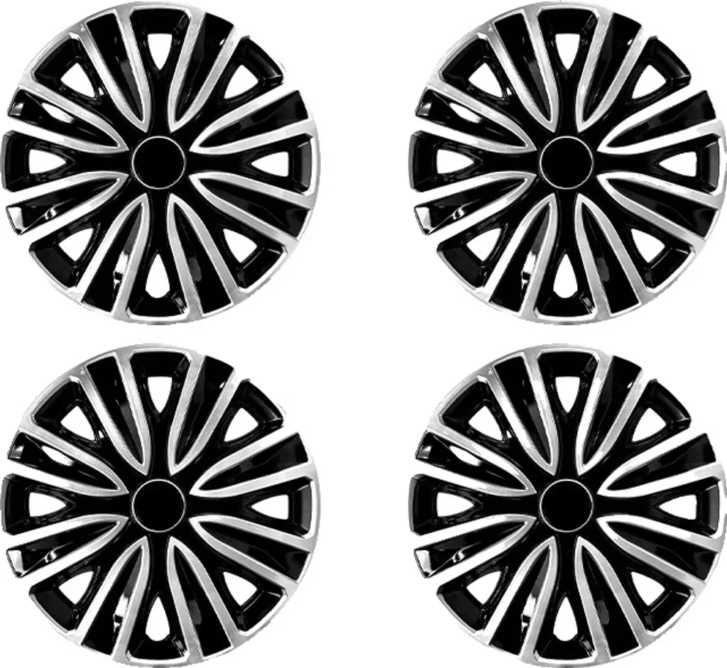 Lot de 4 enjoliveurs 14 pouces style épée pour jantes en tôle d'origine