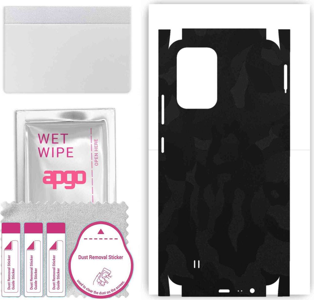 apgo Rückseite + Seiten Schutzfolie, Skin, kompatibel mit Realme Narzo 50i, Hinten Displayschutzfolie aus Vinylfolie, kratzfest, einfache Montage ...