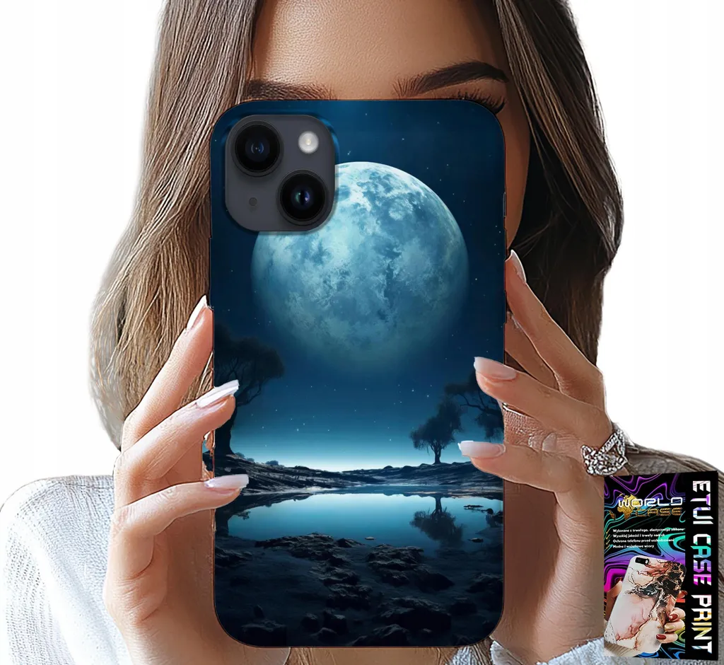 Custodia iPhone 13 Luna Piena Estetica con Pellicola Protettiva